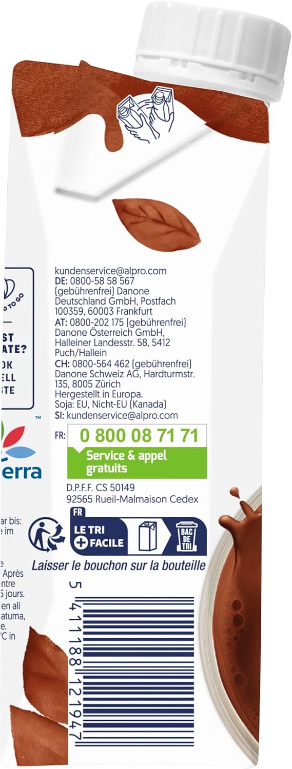 Alpro Băutură din Soia Ciocolată - Vegană, Fără Lactoză, Fără Gluten