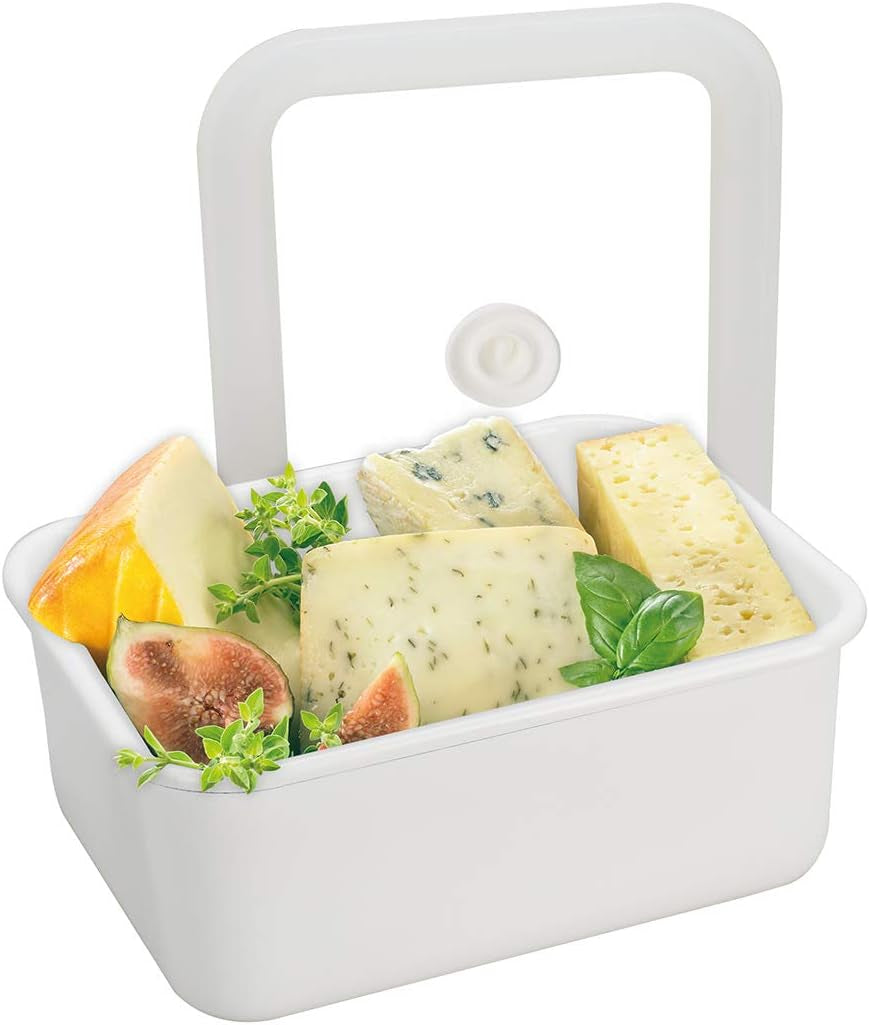 Staniu de depozitare a alimentelor în vid emailat | XL | 1.85L | 23.5 x 17.5 x 7cm | păstrează alimentele proaspete pentru mult mai mult timp | protejează alimentele de bacterii și infestare fungică | fără pompă de vid Cutii depozitare alimente Naty Shop Înaltă L