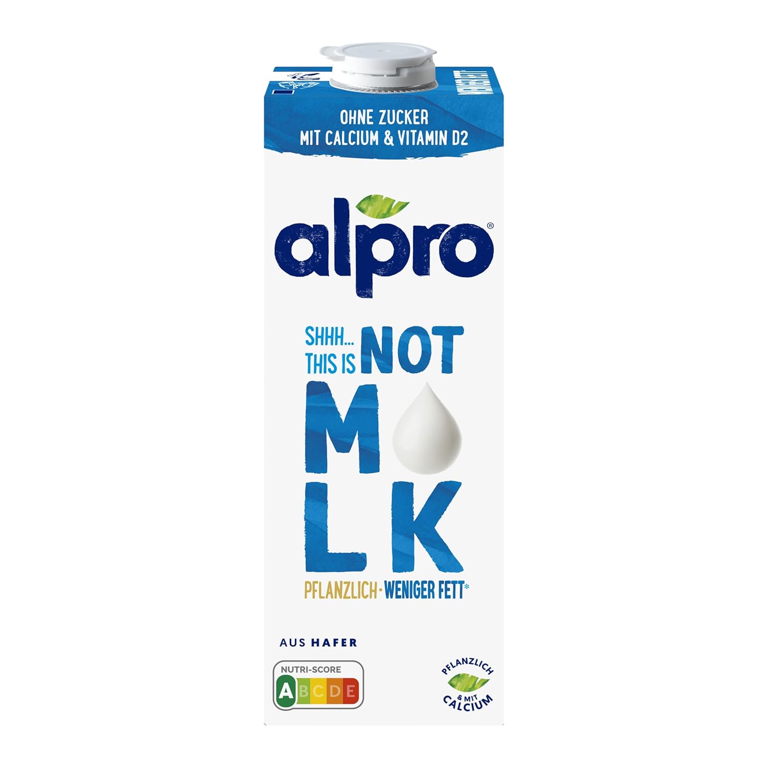 Alpro This is Not Milk 3,5 Prozent – Vegan und milchfrei – Von Natur aus laktosefrei – Reich an Ballaststoffen, Calcium und Vitaminen – 8 x 1 L – Haltbar