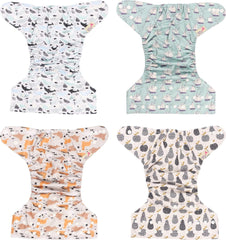 Scutec reutilizabil Littles and Bloomz FLP2-0406, cu capsă standard, 4 scutece