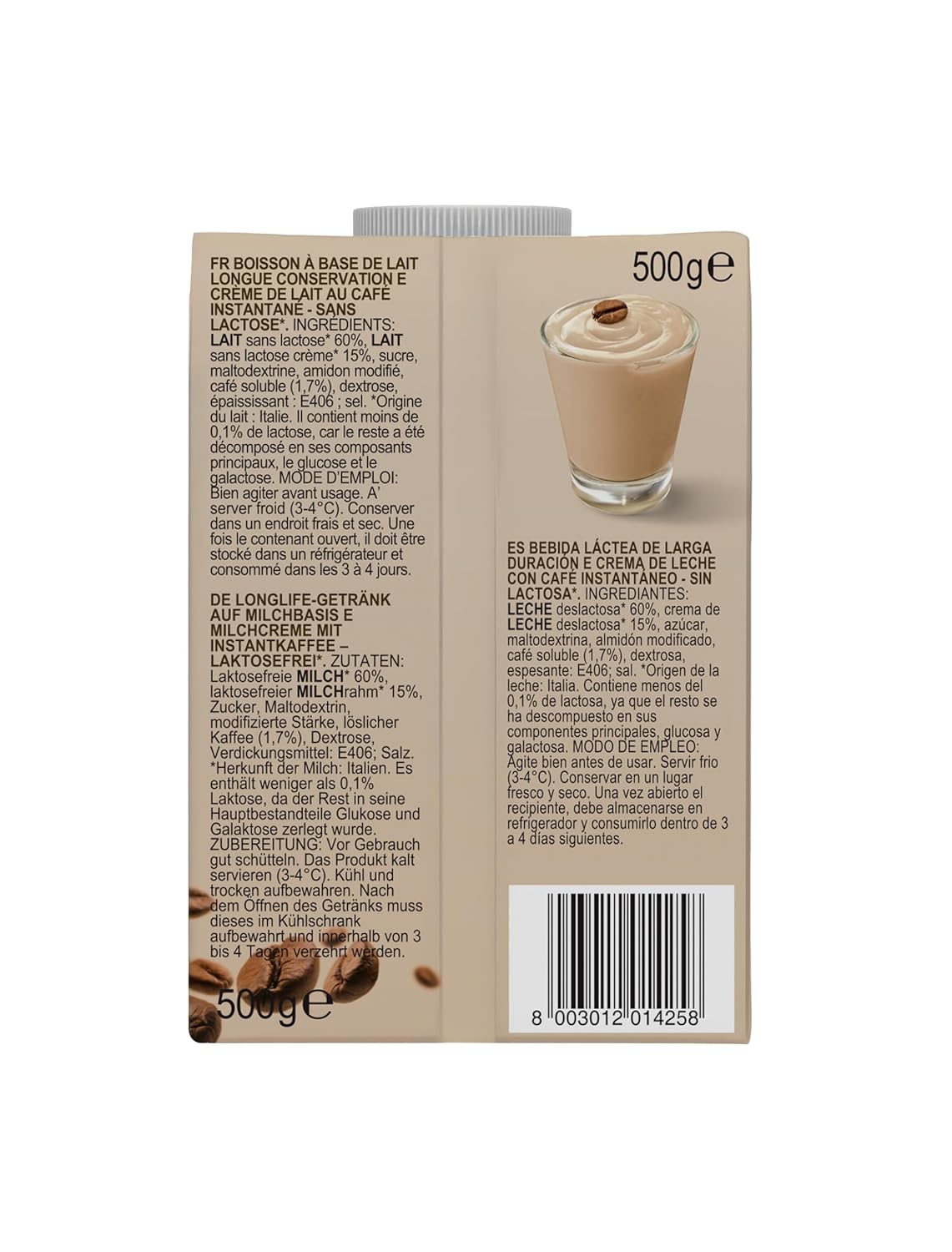 Gimoka Crema Caffè Latte Fără Lactoză Fără Gluten Fără Conservanți