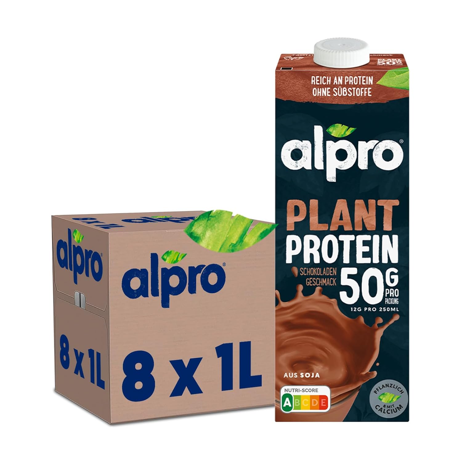 Alpro Proteindrink Soia Ciocolată 8x1L - Proteină Vegetală