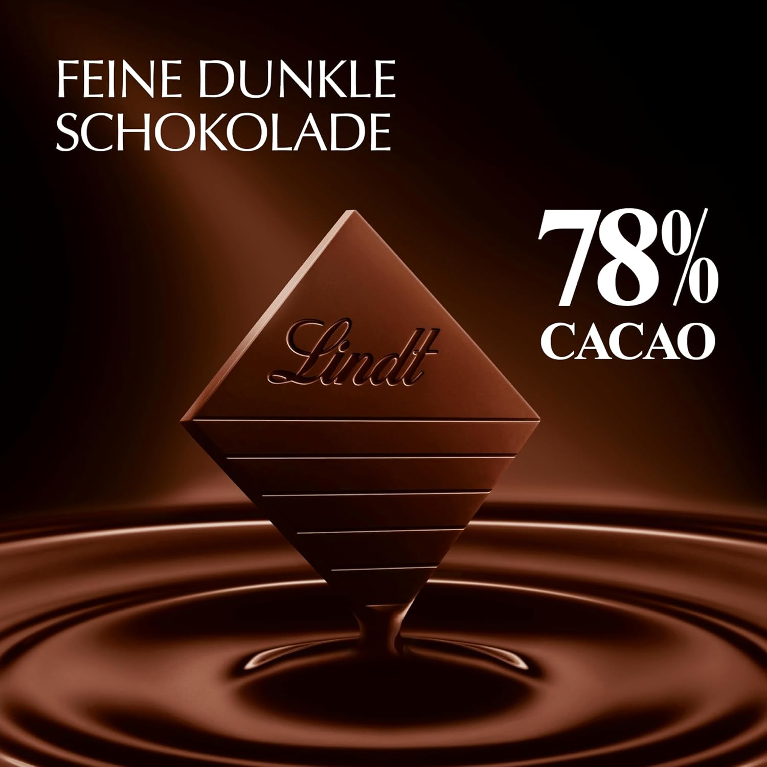 Lindt Excellence 78 La Suta Cacao Baton - Intensitate Cacao Persistenta Baton Vegan 100g Cadou Ideal