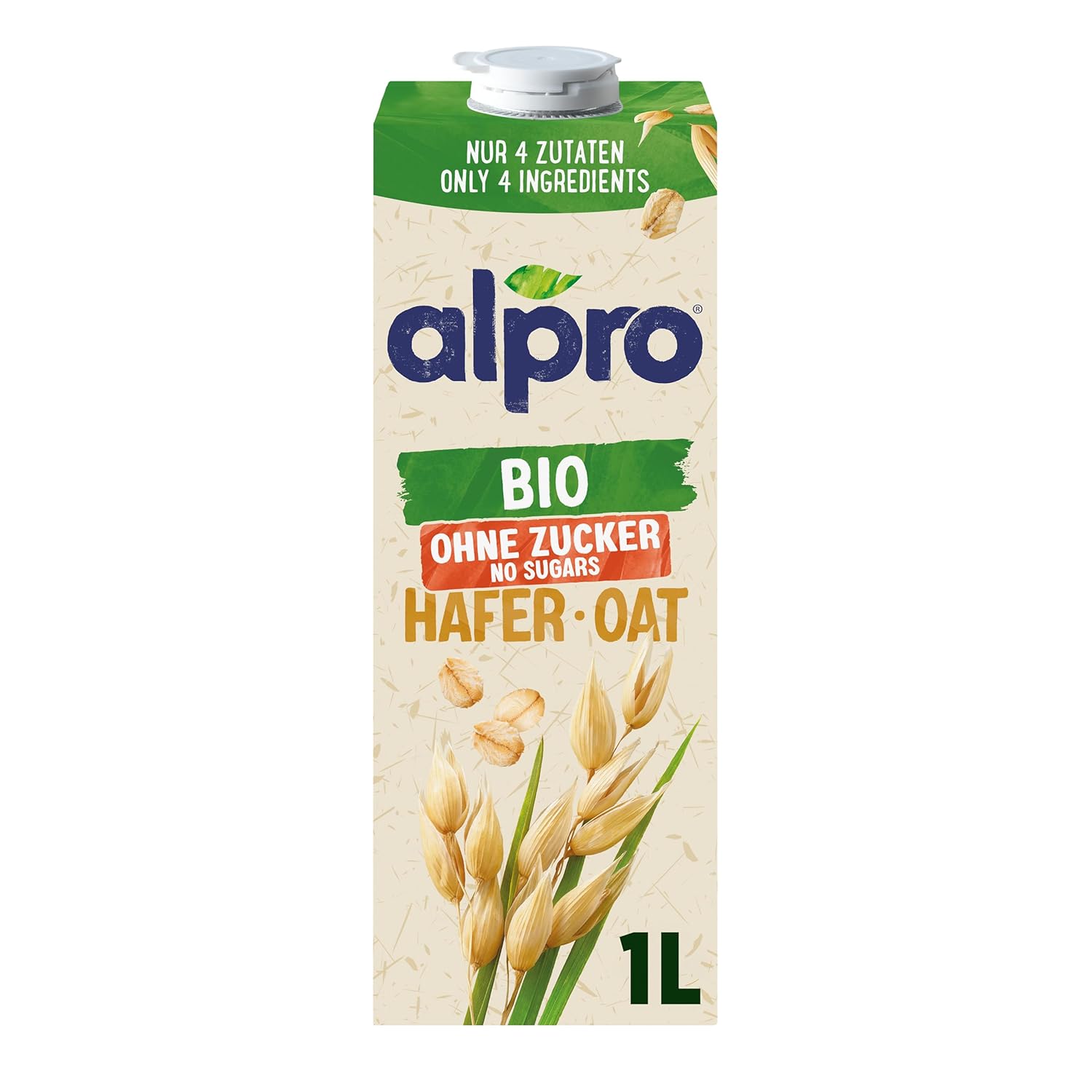 Alpro Bio Haferdrink Fara Zahăr - Băutură vegetală cu ovăz