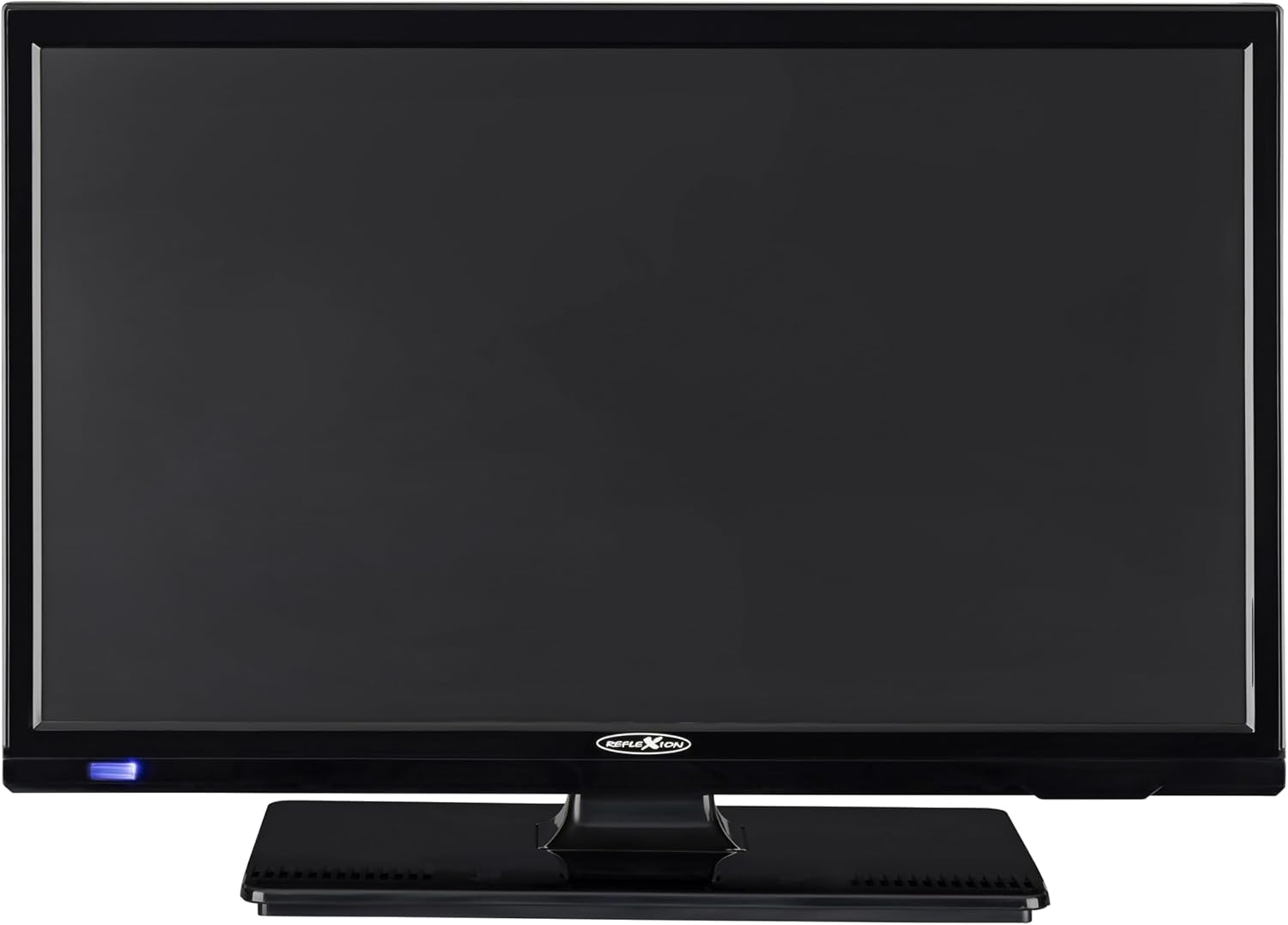 Televizor inteligent REFLEXION LED19iBT de 19 inci (HD Ready, DVB-T2/S2/C, HDMI, CI+, Bluetooth, WLAN, 12V/230V) – Televizor ușor de camping pentru rulote, autorulote, bărci și camioane cu VESA 100x100