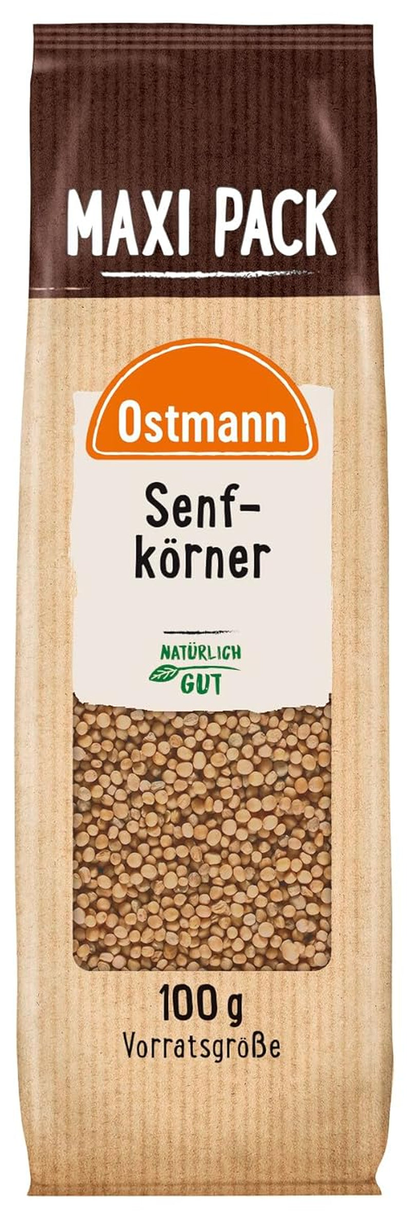 Ostmann Gewürze - Senfkörner ganz | Ideal zum Einmachen von Obst und Gemüse | 100 g im Vorteilsbeutel