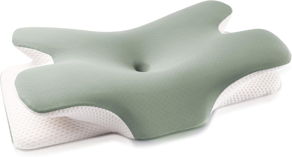 Pernă din spumă de memorie MULISOFT, Pernă confortabilă pentru cap, Pernă de susținere a gâtului, Pernă ergonomică pentru somn lateral (gri) Perne ortopedice cervicale Naty Shop Salutări