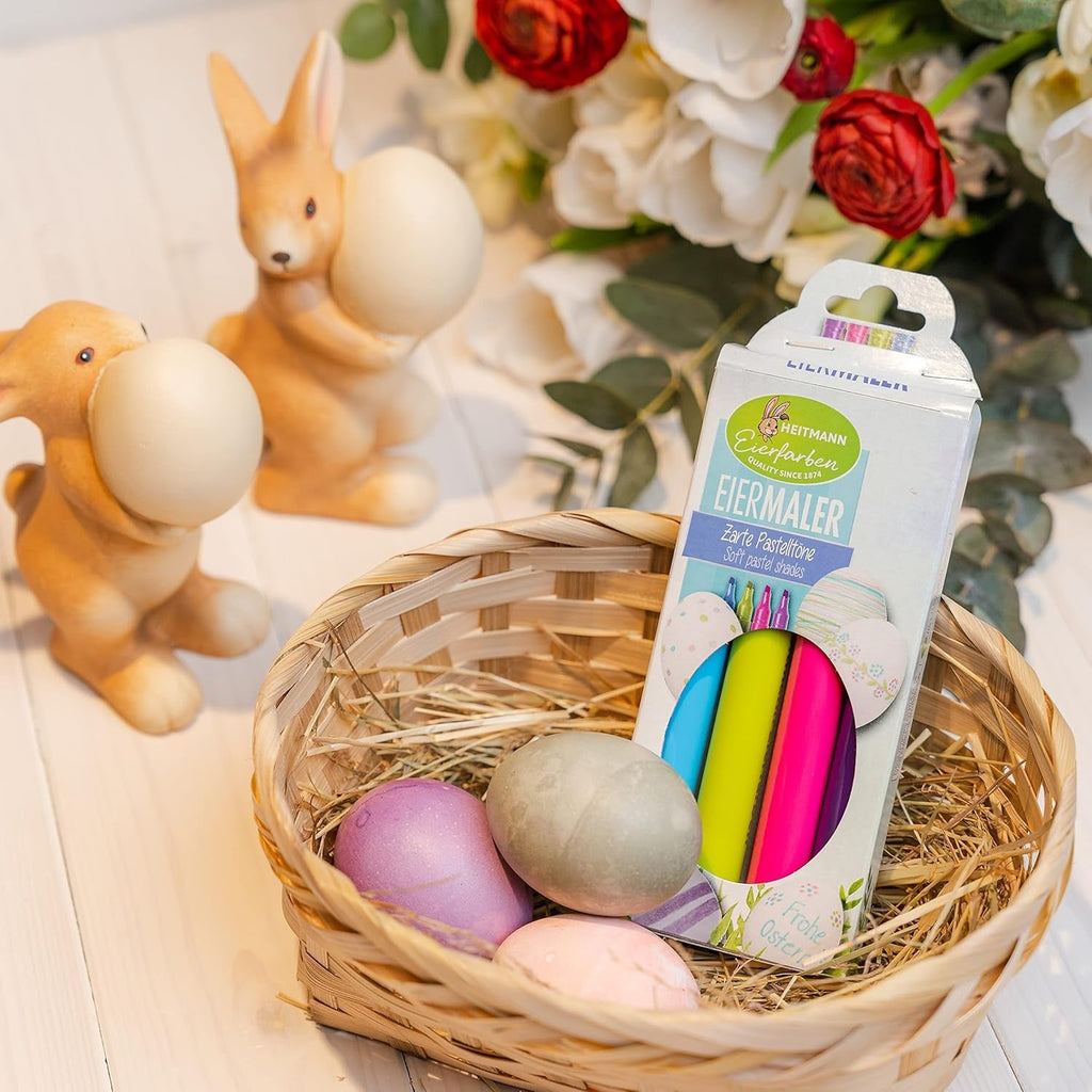 Heitmann Egg Colors - Pastel pentru pictor de ouă - 4 creioane de colorat în roz, verde, albastru și violet
