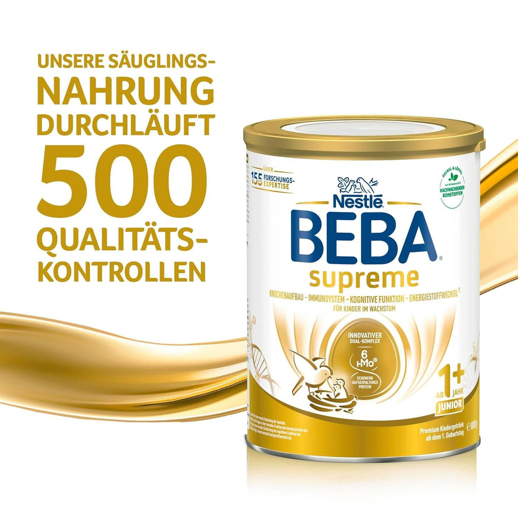 Băutură pentru copii BEBA SUPREME Junior 1+ de la 1 ani, mâncare pentru copii cu complex 6 HMO, numai lactoză, fără ulei de palmier, pachet 6 (6 x 800 g) Mama si Copilul Naty Shop