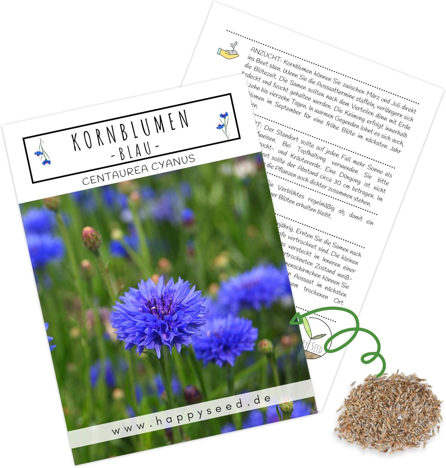 Semințe de albăstrele (Centaurea cyanus) - Flori frumoase și vibrante, cu o perioadă lungă de înflorire, pentru o pajiște cu flori colorate (Mix, 1000 de semințe, 80 cm)