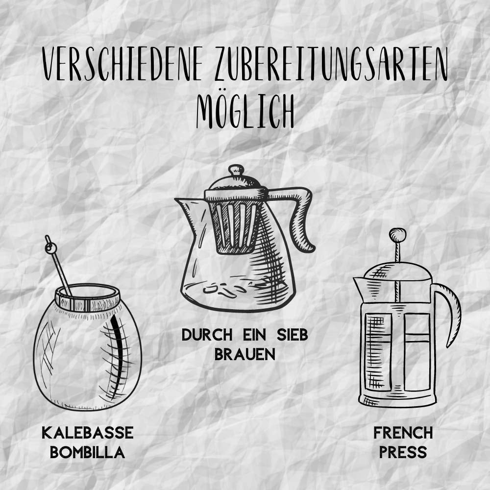 Ceai Yerba Mate  Cu Ashwagandha 500G - Ceai Mate Brazilian Cu Ashwagandha Și Plante Medicinale - Fără Aditivi Artificiali, Aromă Naturală | Ceai Mate Verde Loose 0,5Kg cu Plante Medicinale