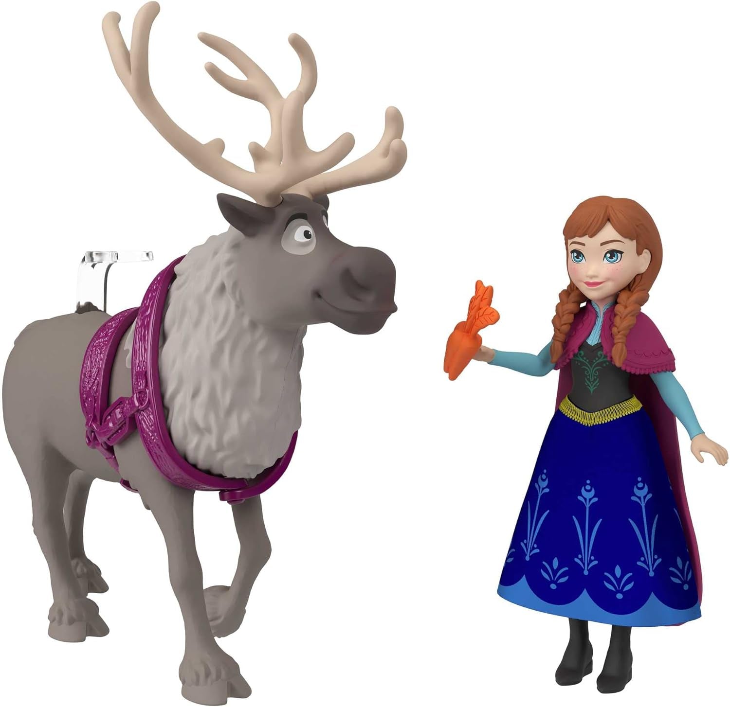 Mattel DISNEY Frozen - Set de basm cu 6 figurine jucăușe preferate, ambalaj interactiv și accesorii pentru copii, HLX04