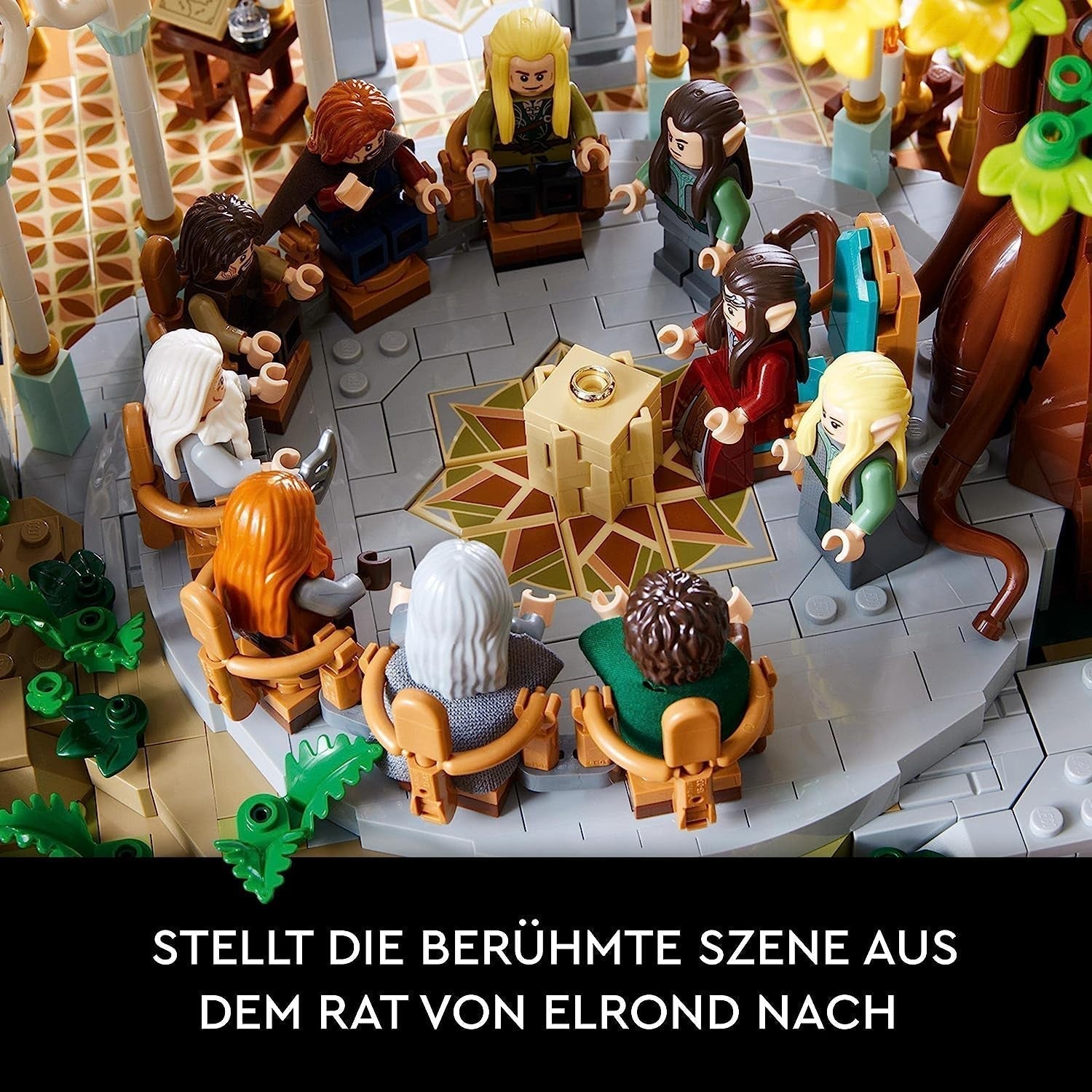 LEGO Icons The Lord Of The Rings: Rivendell - Set de colectare și afișare pentru adulți cu 15 minifigurine unice, inclusiv Gandalf, Legolas, Aragorn și Frodo, exclusiv pe Amazon - 10316 Seturi de constructie Besuche den LEGO-Store