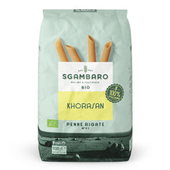 Paste Penne Rigate Organice N.91 - 500g din Grâu Khorasan - Grâu antic, bogat în proteine, cultivat 100% în Italia - Versatile în bucătărie și bogate în nutrienți