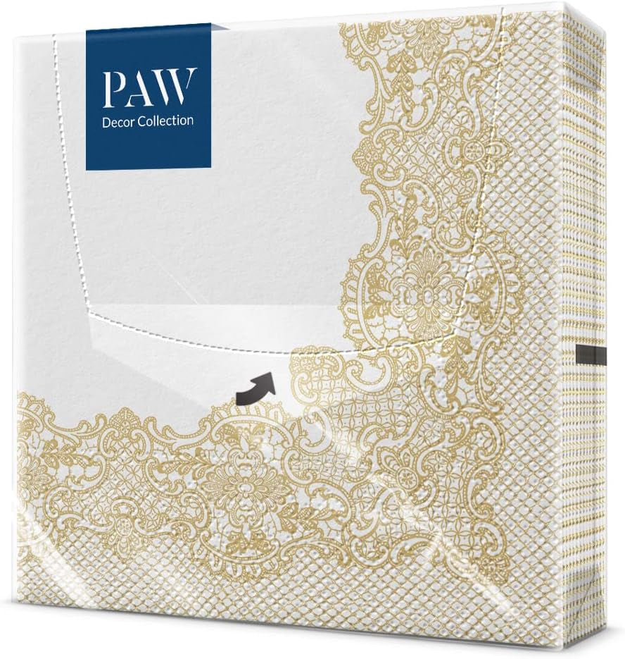 PAW - Șervețele 3 straturi (33 X 33 Cm) I 20 de bucăți I Perfect pentru petreceri, zile de naștere, sărbători I Decorațiuni de masă pentru petreceri pentru copii - Șervețele de hârtie colorate cu motiv - fotbal I minge de fotbal (pachet cu 2)