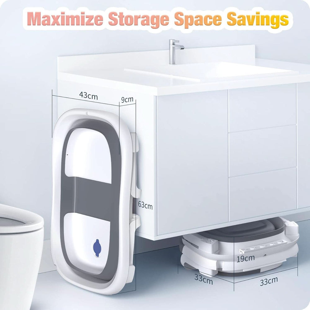 Rabb 1, cadă portabilă pentru nou-născuți si copii mici cu covoraș antiderapant și orificiu de scurgere. (Fără termometru) Mama si Copilul Naty Shop