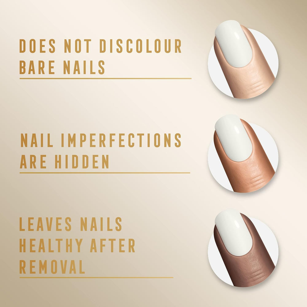 Max Factor Miracle Pure Nail Colour, nuanța 155 Coconut Milk, ojă vegană, de lungă durată, uscare rapidă, 12 ml (pachet de 2)