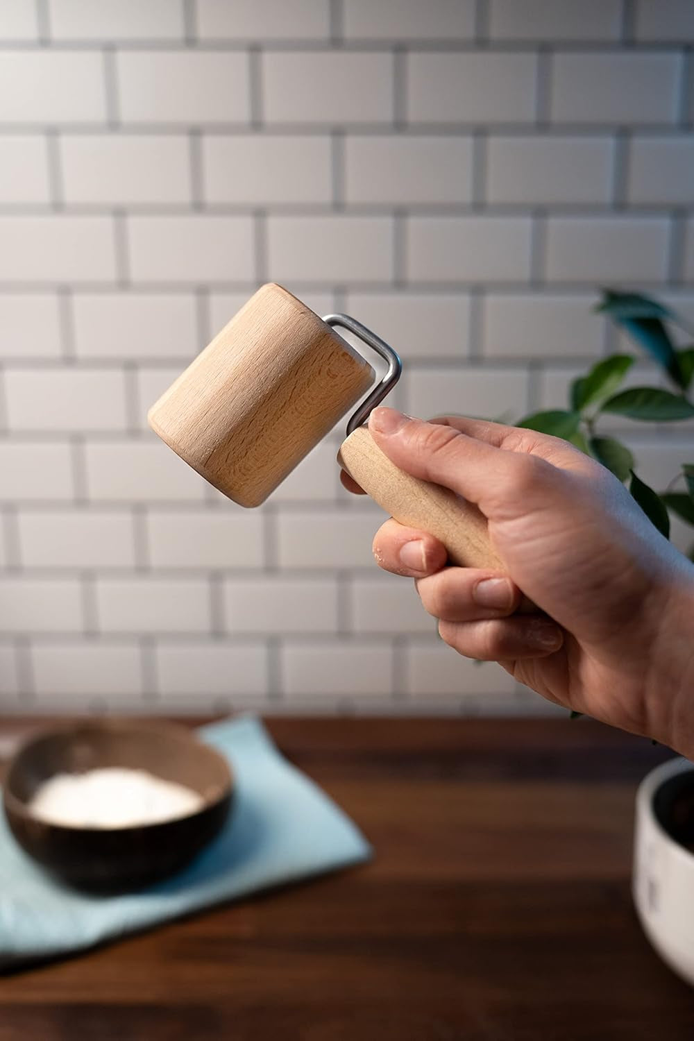 Rolă cilindrică pentru tavă de copt/alăutat din lemn de fag Chinchilla® | Ajutorul robust în bucătărie | Fabricat în Germania | Calitate sustenabilă din Germania | 18 x 5 cm