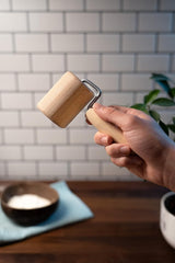 Rolă cilindrică pentru tavă de copt/alăutat din lemn de fag Chinchilla® | Ajutorul robust în bucătărie | Fabricat în Germania | Calitate sustenabilă din Germania | 18 x 5 cm