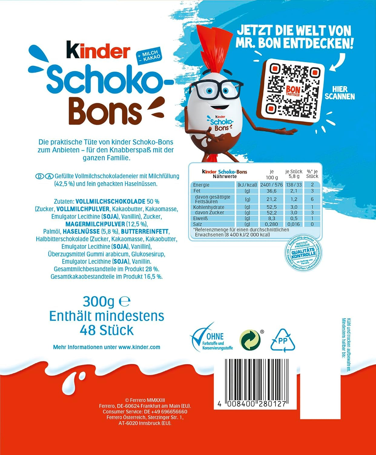Kinder Schoko-Bons, 300g (pachet de 3)