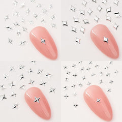 120 bucăți auriu-argintiu stele unghii farmece stele Y2K unghii metal stele unghii farmece dimensiuni mixte unghii șuruburi stea unghii design unghii artă farmece stele 3D unghii decorare unghii farmece accesorii unghii