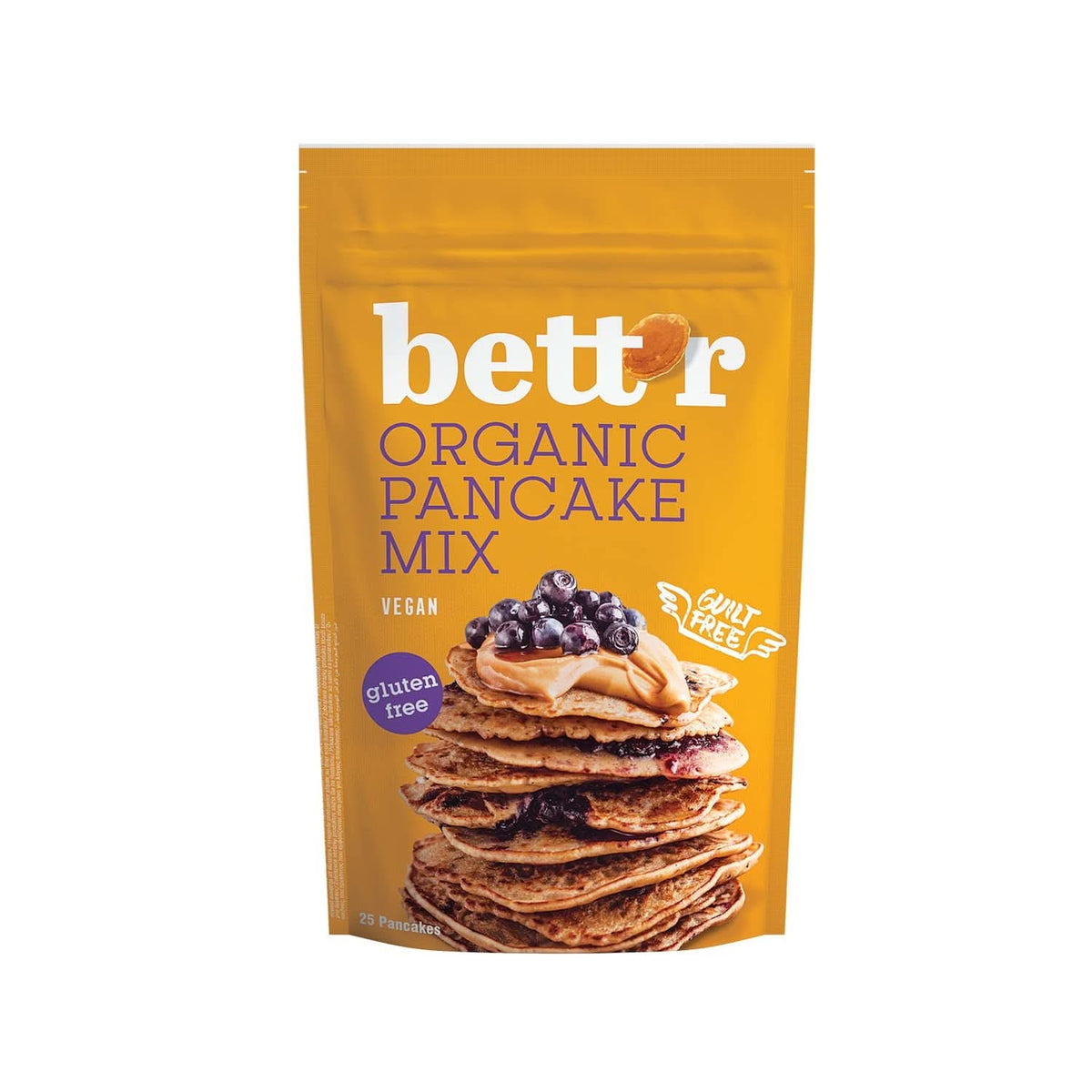 Bett'R Mix pentru clătite, amestec de panificație ecologic, vegan și fără gluten, 6 x 400 grame Bucatarie Naty Shop