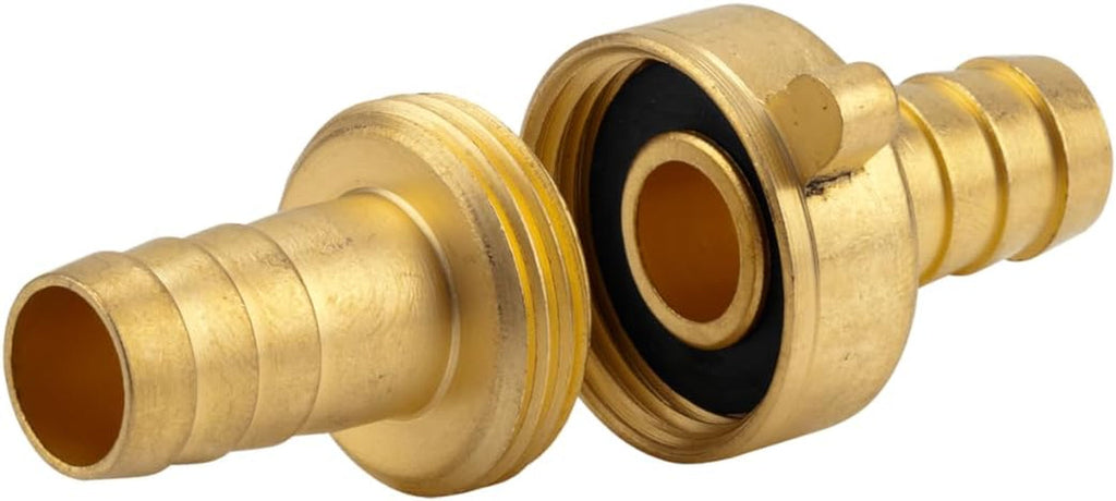 Racord furtun din alamă Gardena, 3 piese: Racord pentru prelungire furtun, filet de 26,5 mm (G 3/4 inch), pentru furtunuri de 13 mm (1/2 inch) (7151-20)