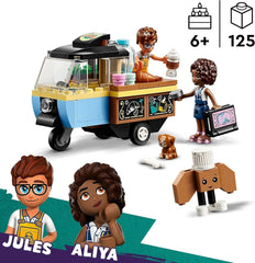 LEGO Friends Rolling Café, jucărie mică de copt pentru copii, cadou pentru fete și băieți de la 6 ani, jucărie educativă cu personajele Aliya, Jules și câinele Aira 42606 Seturi de constructie Besuche den LEGO-Store