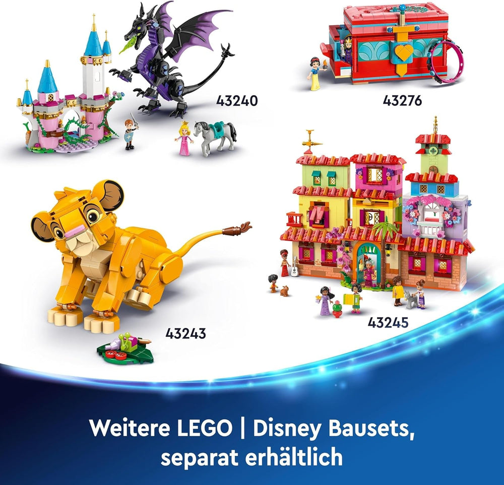 LEGO ǀ Disney Simba, das Löwenjunge des Königs, Bauspielzeug für Kinder, Fantasy-Spielset mit Löwenfigur, Coole Geschenkidee für Mädchen und Jungen ab 6 Jahren, Kinderspielzeug 43243