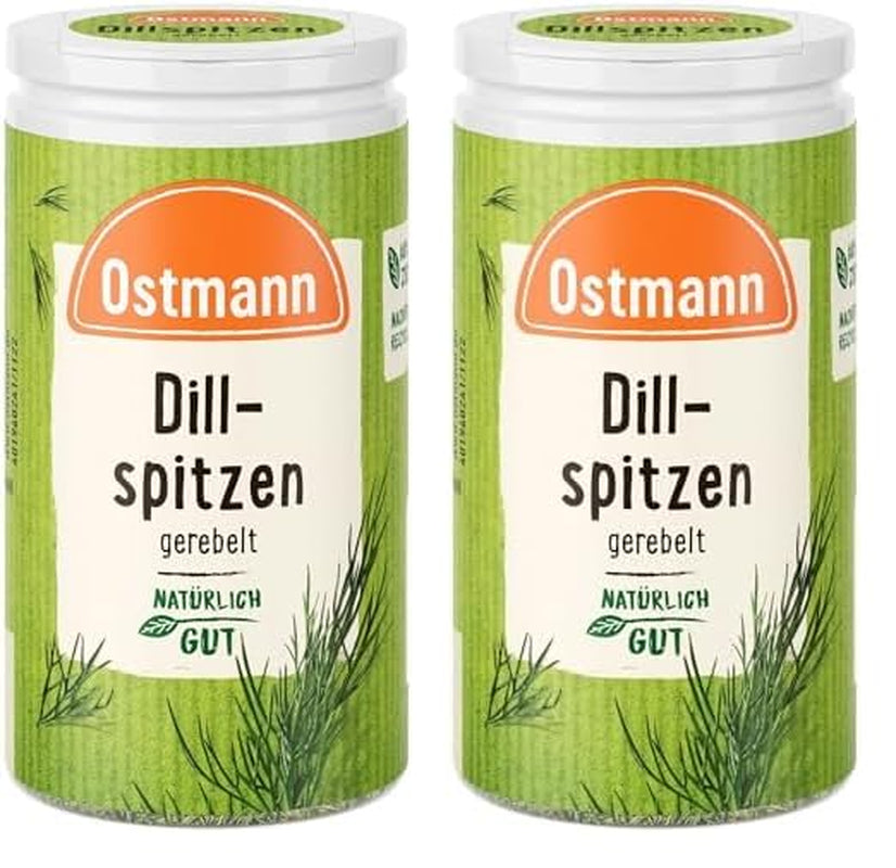 Ostmann Gewürze - Dillspitzen gerebelt | Ideal für Kartoffelsalat, Fischgerichte und Senfsaucen | 12,5 g in der Streudose