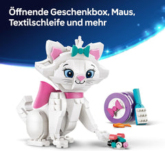 LEGO ǀ Disney Aristocats: Bezaubernde Marie - Spielzeug Katzenfigur mit Zubehör - inkl. Textilschleife - DIY Deko fürs Schlafzimmer - Geschenk für Mädchen ab 7 Jahren und Fans - 43286