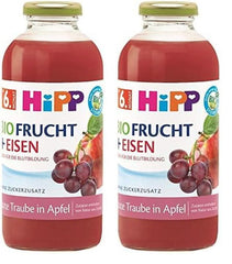Hipp Băuturi organice cu suc de fructe +, multifructe cu vitamina C, pachet de 6 (6 x 0,5 L) Mama si Copilul Naty Shop 2 x 500 ml Fructe rosii
