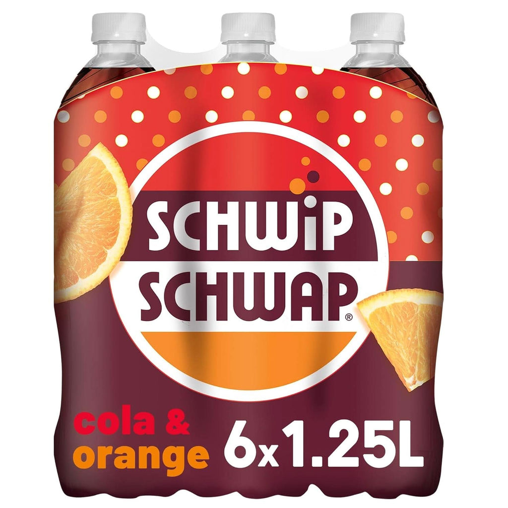 SCHWIPSCHWAP, The Original - Băutură răcoritoare de cola cofeinizată cu portocale, set 6 x 1,25 litri Bauturi fara alcool Naty Shop