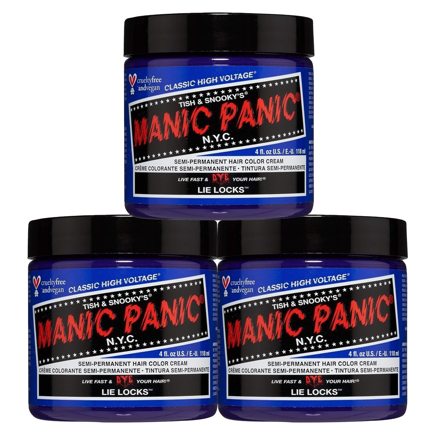 Manic Panic Electric Lizard Classic Cream, vegan, fără cruzime, vopsea de păr verde semipermanentă 118ml