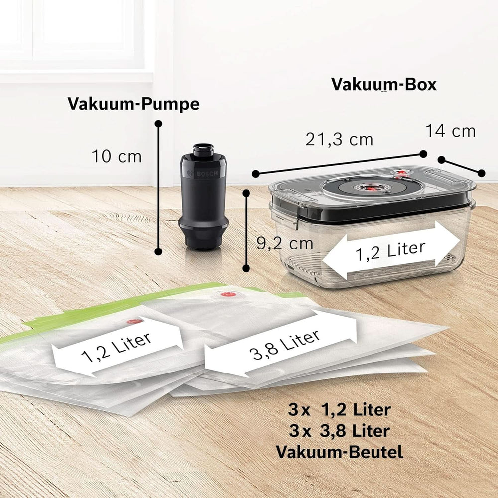 Bosch Ergomixx Style Stabmixer MS6CM61V2, Vakuum-Funktion, Vakuum-Pumpe, Vakuum-Beutel, 4-Klingen-Messer, 12 Stufen, Turbo-Funktion, 1000 W, Schwarz/Anthrazit Mama si Copilul Naty Shop