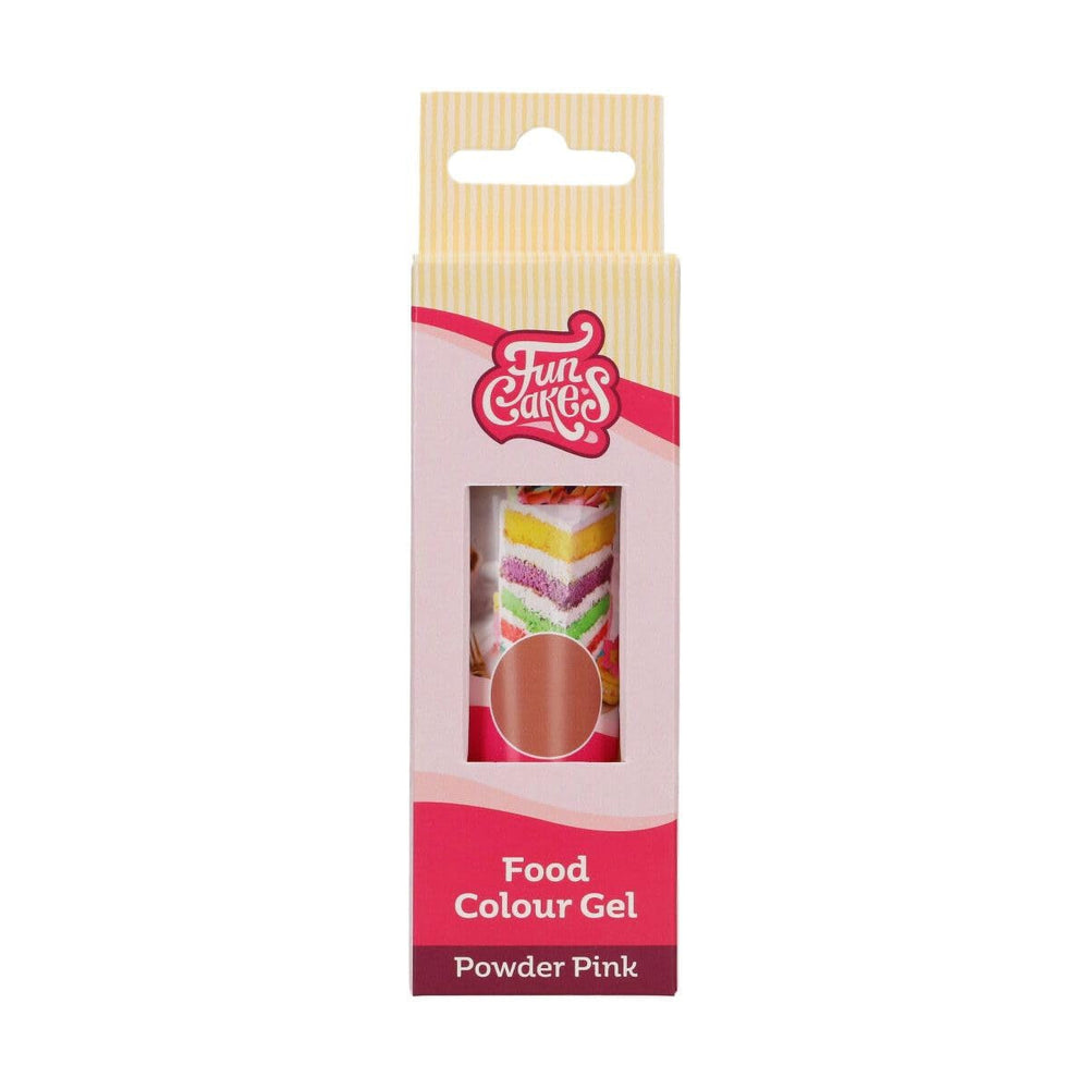 Colorant alimentar Funcakes Gel Pudră Roz: Colorant alimentar foarte concentrat pentru aluat, cremă, fondant, marțipan, produse de patiserie, dozare ușoară, picături individuale pentru a crea culori vibrante, Halal, 30 g