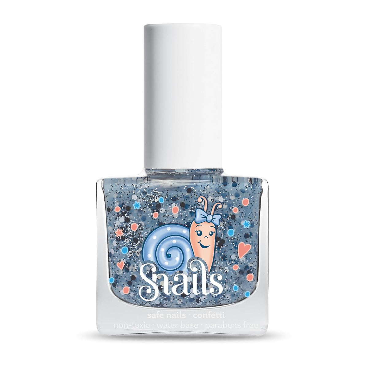 Oja pentru copii Snails 516202 Top Coat Confetti Blue, pe bază de apă, lavabilă, sigură, vegană