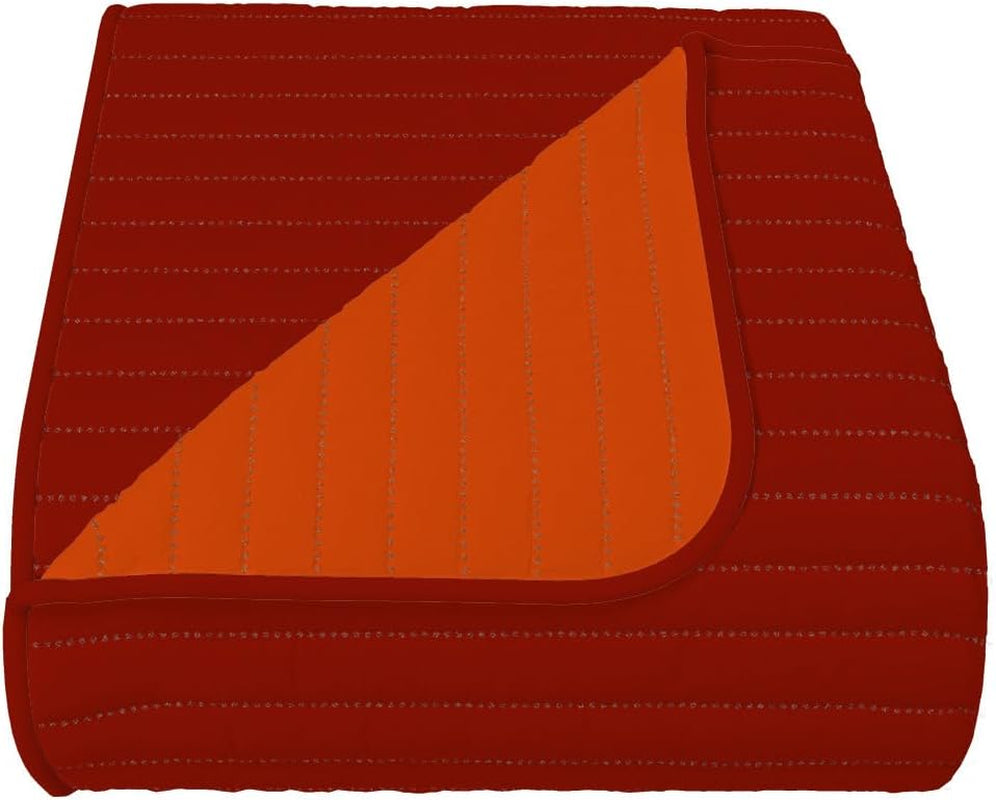 Plapumă de vară Summer din microfibră, portocaliu/rugină, pentru pat dublu 250 X 250 Cm Plapumi si pilote Naty Shop