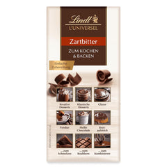 Ciocolată Lindt | L'Universel | 200g | Ciocolată pentru gătit și copt, pentru deserturi, ca glazură, fondue, cremă tartinabilă sau pentru gustări | Ciocolată pentru copt