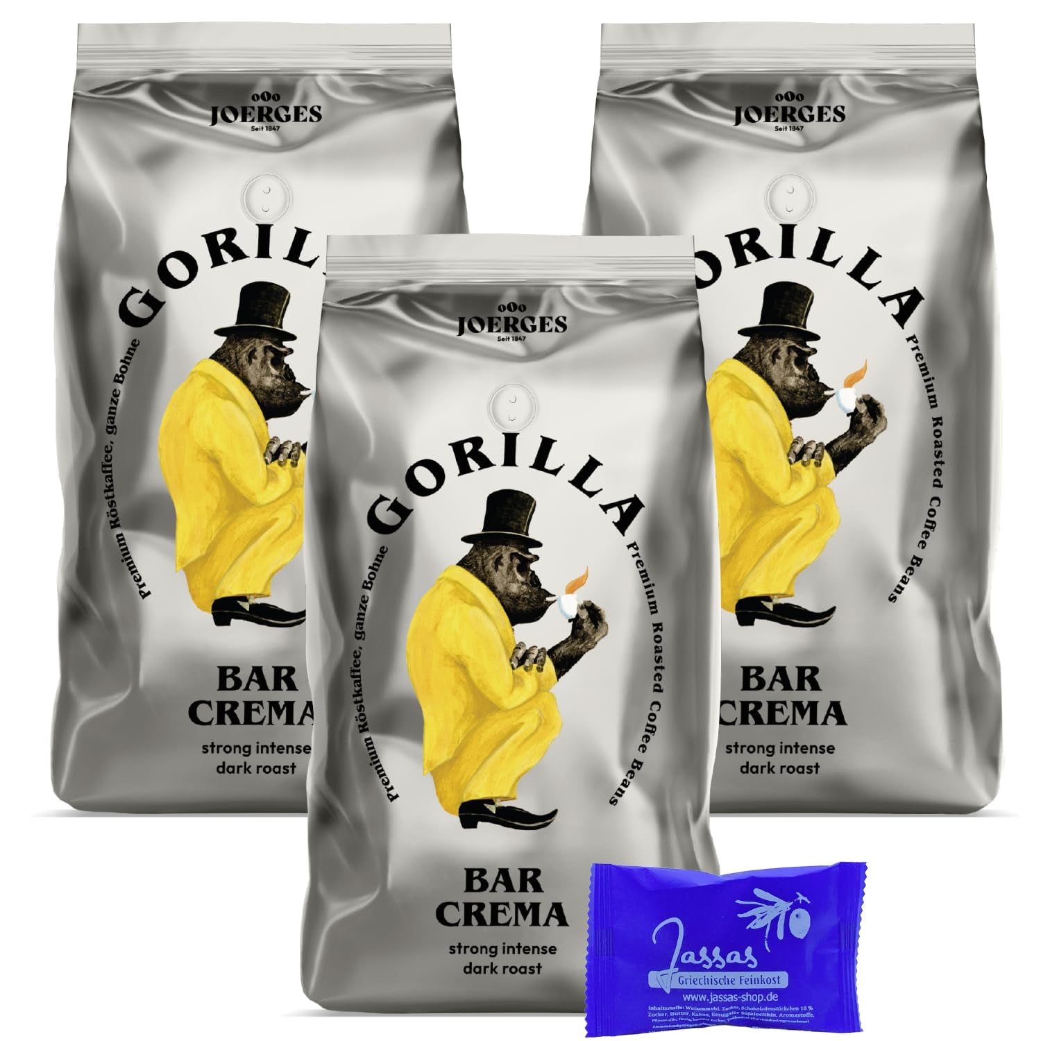 Gorilla Espresso Bar Crema 3x 1000g Produse de patiserie Joerges + Jassas | Cafea Gorilla | Gorilla Espresso