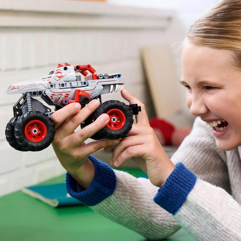 LEGO Technic Monster Jam Thunderroarus, camion monstru de jucărie cu funcție de retragere, jucărie de construcție pentru copii, cadou pentru băieți și fete cu vârsta de 7+ 42200 Seturi de constructie Besuche den LEGO-Store