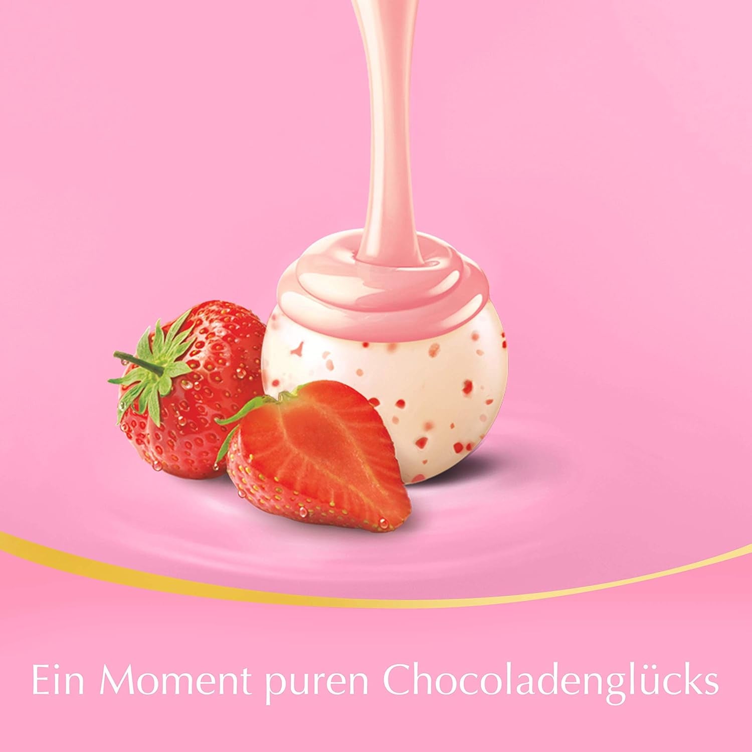 Mix de ciocolată LINDOR | 1371 g | Aprox. 109 bile: Bile de ciocolată cu lapte și LINDOR cu cremă de căpșuni | Pungă de 1 kg, aprox. 80 de bile de ciocolată ciocolată albă cu cremă de căpșuni