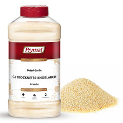 Prymat Getrockneter Knoblauch granuliert 1,05kg – Aromatisches Knoblauchgranulat zum Würzen von Fleisch, Fisch, Gemüse, Saucen, Dips & Marinaden – intensiv im Geschmack – ohne Zusätze