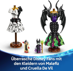 LEGO Ç€ Disney Villains The Dresses Of Maleficent And Cruella De Vil - Jucărie pentru băieți și fete de la 9 ani - Incl. 2 mini păpuși și 2 figurine de animale - Cadou aniversar pentru fani 43262 Seturi de constructie Besuche den LEGO-Store
