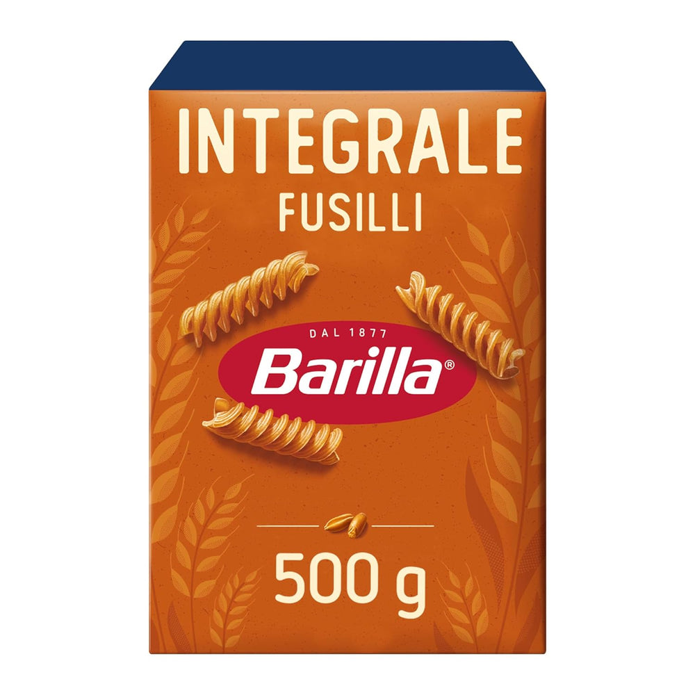 Barilla Pasta Integrale Fusilli – Paste integrale din griș cu fibre naturale, 500 g