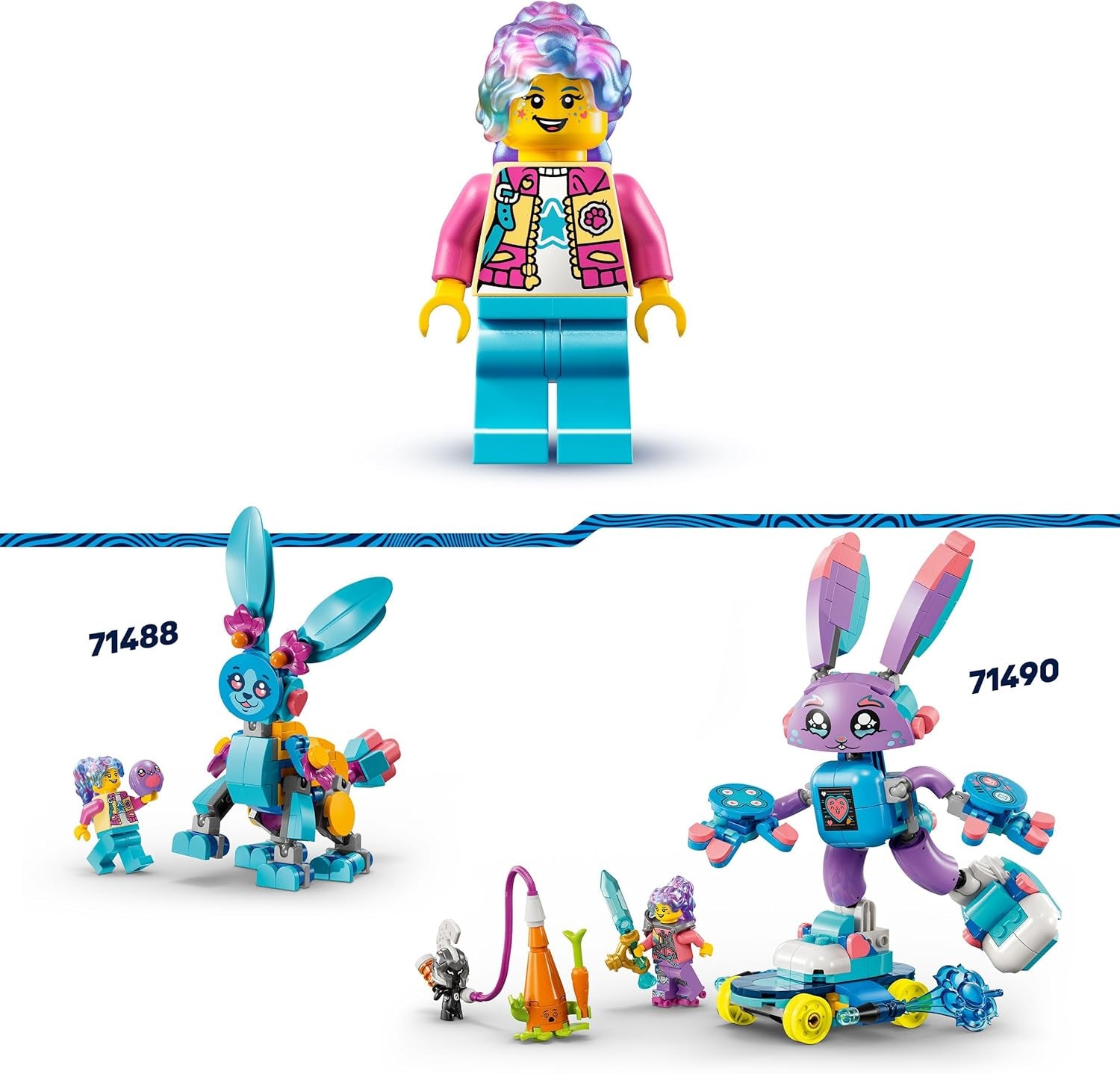 LEGO Dreamzzz Bunchus Creative Animal Adventures, iepuraș de jucărie pentru copii, 20-In-1 Fantasy Playset cu Minifigure Izzie, cadou pentru fete și băieți de la 7 ani 71488 Seturi de constructie Besuche den LEGO-Store