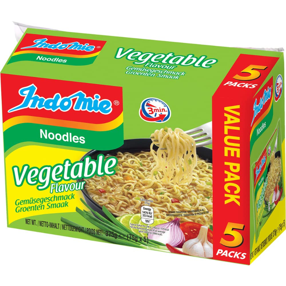 INDOMIE - Tăiței instant cu creveți, pachet de 5 - (1 x 5 x 70 g)
