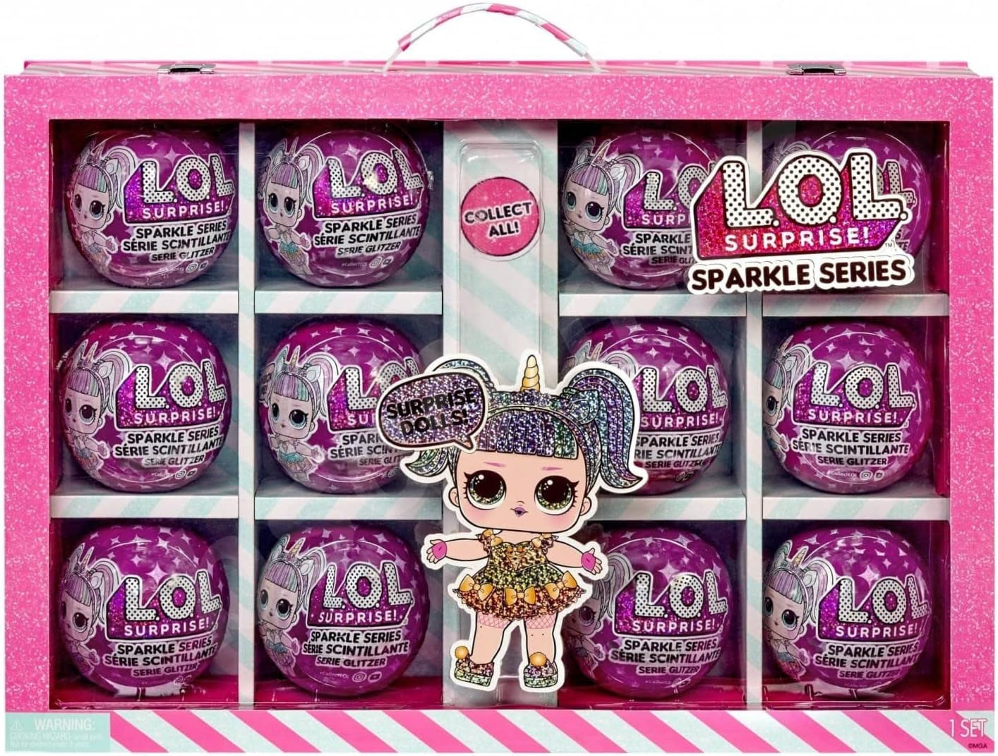 LOL Surprise Glitzer Serie - Glitzer-Puppen im 12er-Pack - 80+ Überraschungen mit Puppen, Outfits, Accessoires und mehr - Spielzeug mit Wasserüberraschung - Für Mädchen und Jungen ab 4 Jahren