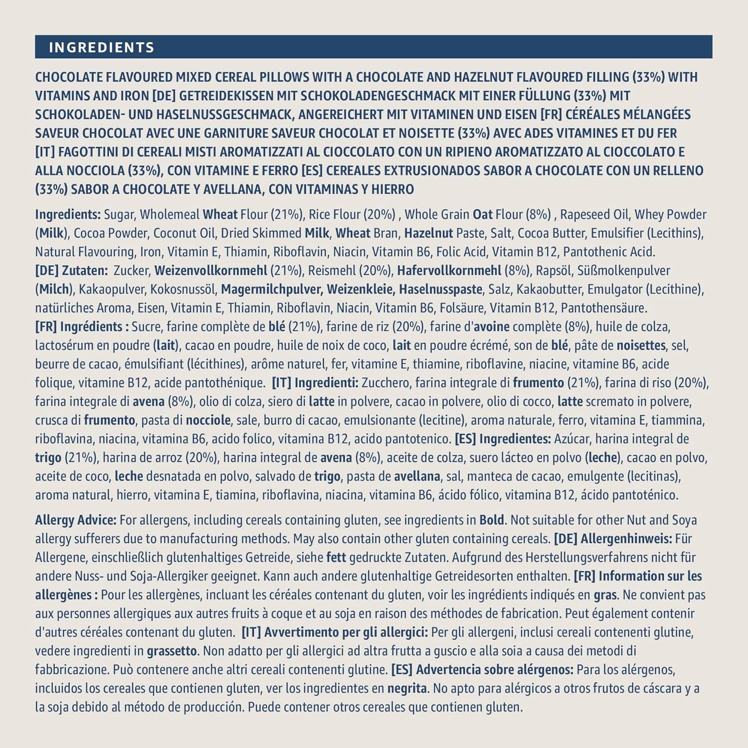 Pernă cu ciocolată și nuci de la Amazon, 375 g