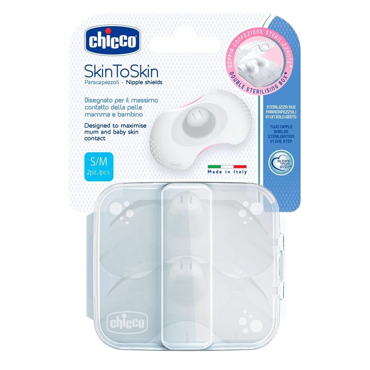 Chicco Protector mamelon Skintoskin, silicon, transparent, 6 buc Accesorii Hrana si Alaptare Bebe Naty Shop